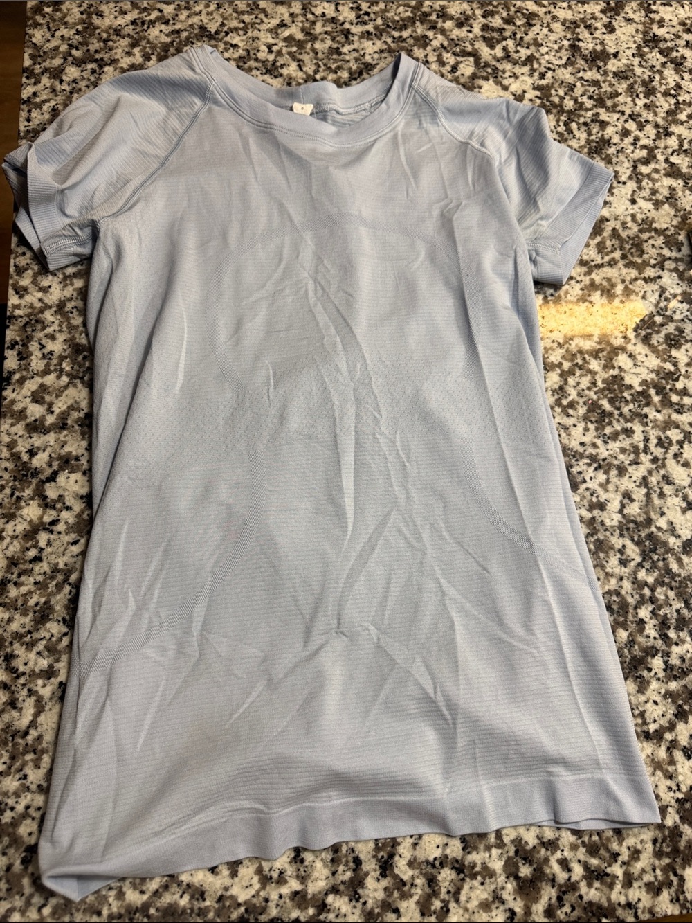 Womens Light Blue Performance Crew Neck Shirt